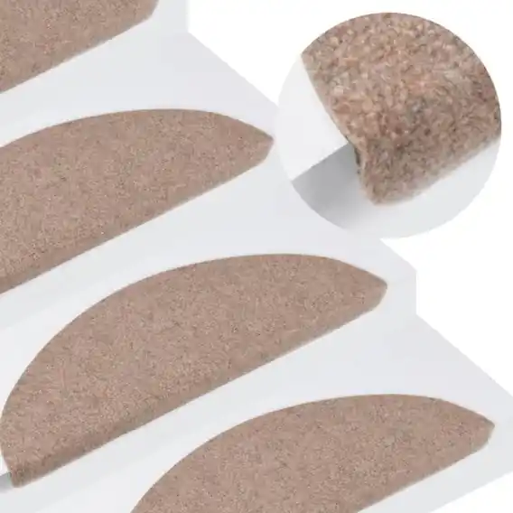 Dostępne od ręki VidaXL Samoprzylepne nakładki na schody, 10 szt., beżowe, 56x17x3 cm - Hurtownia wielobranżowa Lumarko
